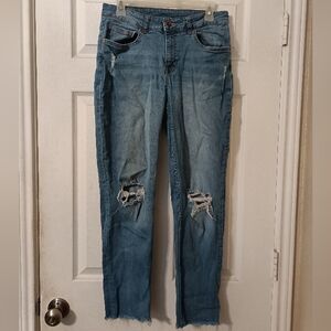 H&M Women's Distressed Blue Jeans